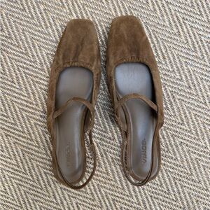 Vince Tan Suede Flats